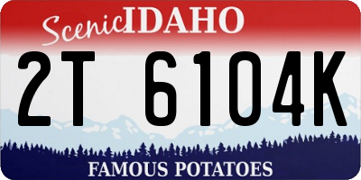 ID license plate 2T6104K