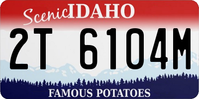 ID license plate 2T6104M