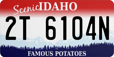 ID license plate 2T6104N