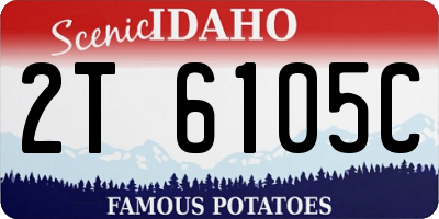 ID license plate 2T6105C