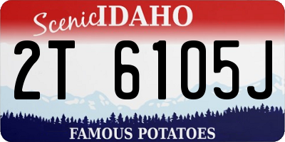 ID license plate 2T6105J