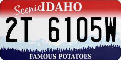 ID license plate 2T6105W