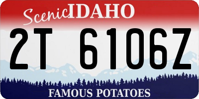 ID license plate 2T6106Z