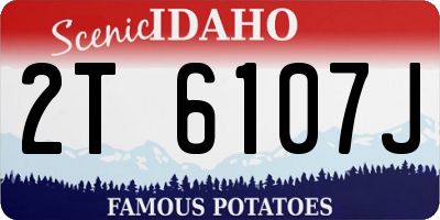 ID license plate 2T6107J