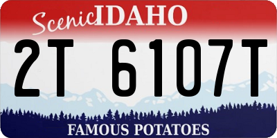 ID license plate 2T6107T