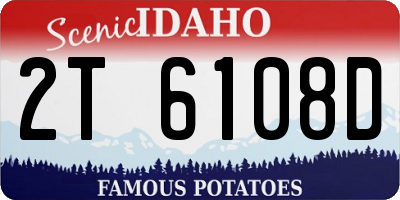 ID license plate 2T6108D