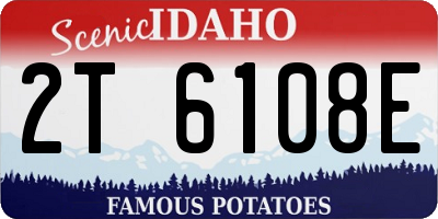 ID license plate 2T6108E