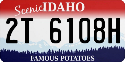 ID license plate 2T6108H