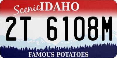 ID license plate 2T6108M