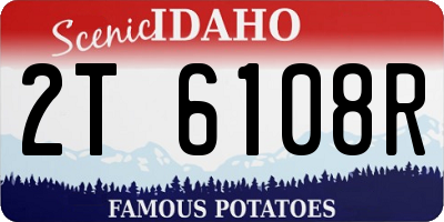 ID license plate 2T6108R