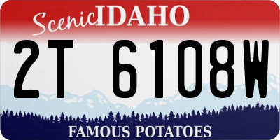 ID license plate 2T6108W