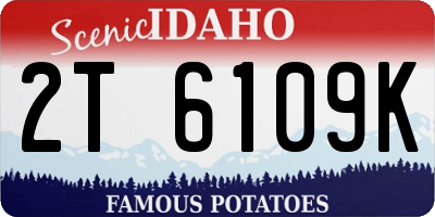ID license plate 2T6109K