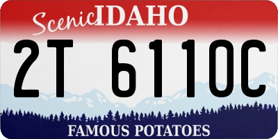 ID license plate 2T6110C