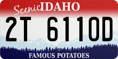ID license plate 2T6110D
