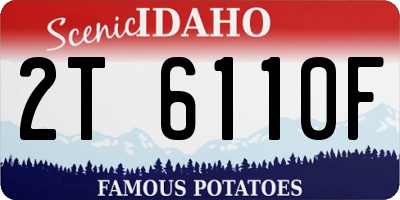 ID license plate 2T6110F