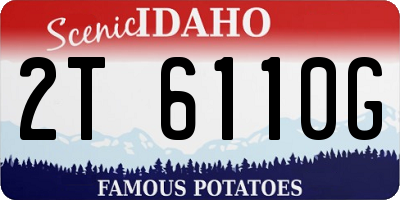 ID license plate 2T6110G