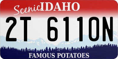 ID license plate 2T6110N
