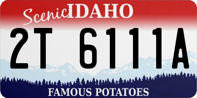 ID license plate 2T6111A