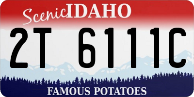ID license plate 2T6111C