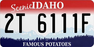 ID license plate 2T6111F