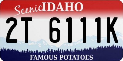 ID license plate 2T6111K