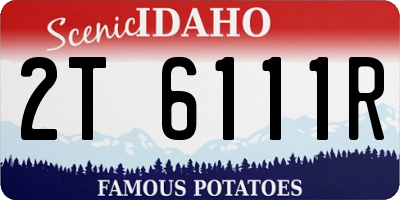 ID license plate 2T6111R
