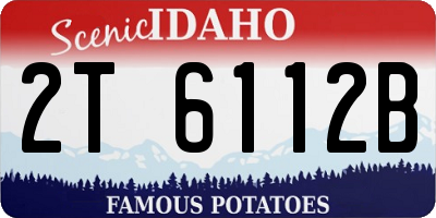ID license plate 2T6112B