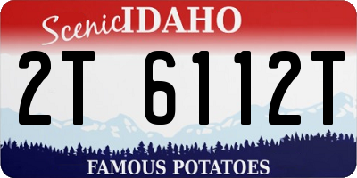 ID license plate 2T6112T