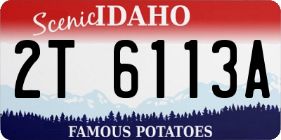 ID license plate 2T6113A
