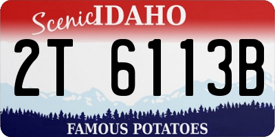 ID license plate 2T6113B