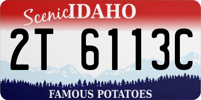ID license plate 2T6113C