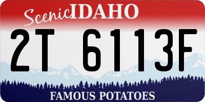 ID license plate 2T6113F