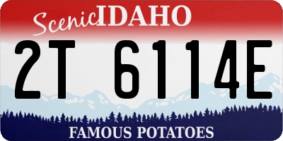 ID license plate 2T6114E