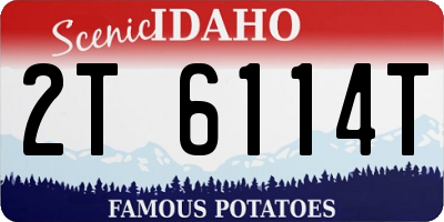 ID license plate 2T6114T