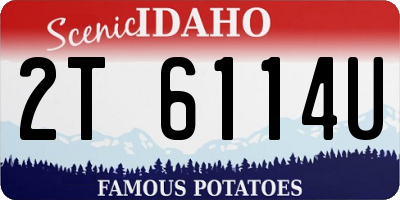 ID license plate 2T6114U