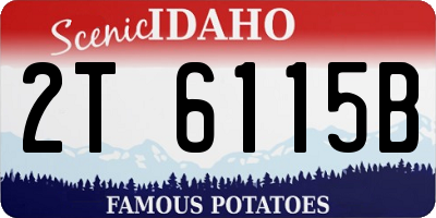 ID license plate 2T6115B