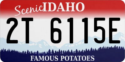 ID license plate 2T6115E
