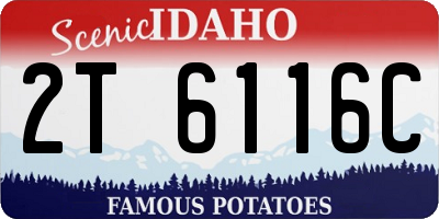ID license plate 2T6116C