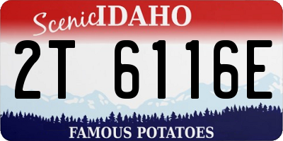 ID license plate 2T6116E
