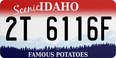 ID license plate 2T6116F