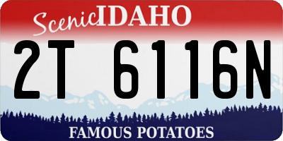 ID license plate 2T6116N
