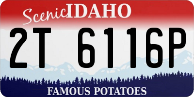ID license plate 2T6116P