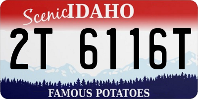 ID license plate 2T6116T