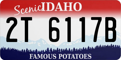 ID license plate 2T6117B