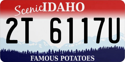 ID license plate 2T6117U