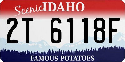 ID license plate 2T6118F
