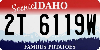 ID license plate 2T6119W