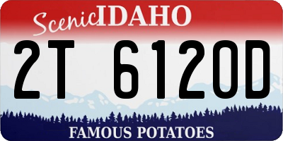 ID license plate 2T6120D