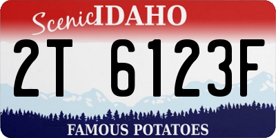 ID license plate 2T6123F