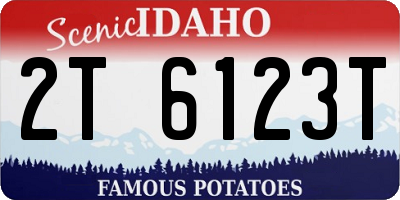 ID license plate 2T6123T
